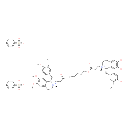 ChemSpider 2D Image | (1S,2S,1'S,2'S)-2,2'-{1,5-Pentanediylbis[oxy(3-oxo-3,1-propanediyl)]}bis[1-(3,4-dimethoxybenzyl)-6,7-dimethoxy-2-methyl-1,2,3,4-tetrahydroisoquinolinium] bisbenzenesulfonate | C65H82N2O18S2