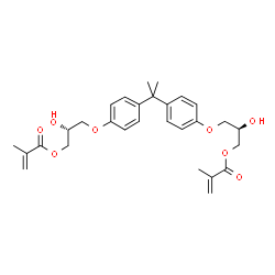 ChemSpider 2D Image | 2,2-Propanediylbis[4,1-phenyleneoxy(2R)-2-hydroxy-3,1-propanediyl] bis(2-methylacrylate) | C29H36O8