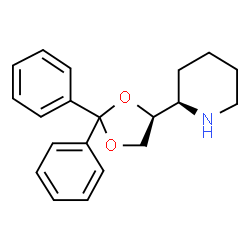 ChemSpider 2D Image | (2R)-2-[(4S)-2,2-Diphenyl-1,3-dioxolan-4-yl]piperidine | C20H23NO2