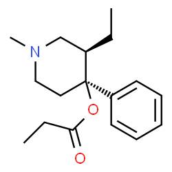 ChemSpider 2D Image | (3R,4S)-3-Ethyl-1-methyl-4-phenyl-4-piperidinyl propionate | C17H25NO2