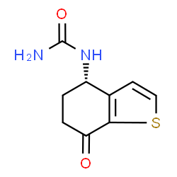 ChemSpider 2D Image | 1-[(4S)-7-Oxo-4,5,6,7-tetrahydro-1-benzothiophen-4-yl]urea | C9H10N2O2S