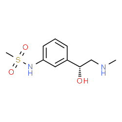 ChemSpider 2D Image | N-{3-[(1R)-1-Hydroxy-2-(methylamino)ethyl]phenyl}methanesulfonamide | C10H16N2O3S