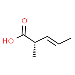 ChemSpider 2D Image | (2S,3E)-2-Methyl-3-pentenoic acid | C6H10O2