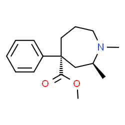 ChemSpider 2D Image | Methyl (2S,4R)-1,2-dimethyl-4-phenyl-4-azepanecarboxylate | C16H23NO2