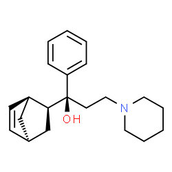 ChemSpider 2D Image | (1S)-1-[(1S,2S,4S)-Bicyclo[2.2.1]hept-5-en-2-yl]-1-phenyl-3-(1-piperidinyl)-1-propanol | C21H29NO
