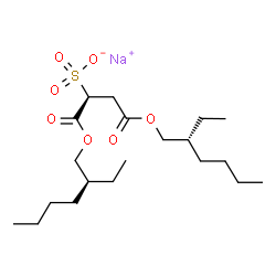 ChemSpider 2D Image | Sodium (2S)-4-{[(2R)-2-ethylhexyl]oxy}-1-{[(2S)-2-ethylhexyl]oxy}-1,4-dioxo-2-butanesulfonate | C20H37NaO7S
