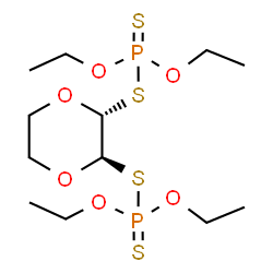 ChemSpider 2D Image | S,S'-(2R,3R)-1,4-Dioxane-2,3-diyl O,O,O',O'-tetraethyl bis(phosphorodithioate) | C12H26O6P2S4