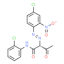 ChemSpider 2D Image | (2R)-2-[(E)-(4-Chloro-2-nitrophenyl)diazenyl]-N-(2-chlorophenyl)-3-oxobutanamide | C16H12Cl2N4O4
