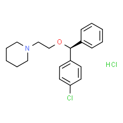 ChemSpider 2D Image | 1-{2-[(S)-(4-Chlorophenyl)(phenyl)methoxy]ethyl}piperidine hydrochloride (1:1) | C20H25Cl2NO