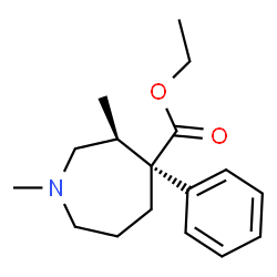 ChemSpider 2D Image | Ethyl (3S,4S)-1,3-dimethyl-4-phenyl-4-azepanecarboxylate | C17H25NO2