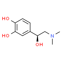 ChemSpider 2D Image | 4-[(1S)-2-(Dimethylamino)-1-hydroxyethyl]-1,2-benzenediol | C10H15NO3