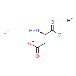 ChemSpider 2D Image | Lithium hydrogen (2S)-2-aminosuccinate (1:1:1) | C4H6LiNO4