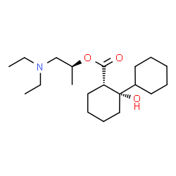 ChemSpider 2D Image | (2S)-1-(Diethylamino)-2-propanyl (1S,2S)-1-hydroxy-1,1'-bi(cyclohexyl)-2-carboxylate | C20H37NO3