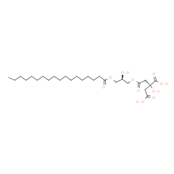 ChemSpider 2D Image | (2R)-2-Hydroxy-2-{2-[(2R)-2-hydroxy-3-(stearoyloxy)propoxy]-2-oxoethyl}succinic acid | C27H48O10