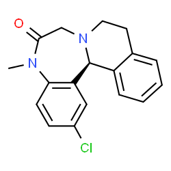 ChemSpider 2D Image | (14bS)-2-Chloro-5-methyl-5,9,10,14b-tetrahydroisoquinolino[2,1-d][1,4]benzodiazepin-6(7H)-one | C18H17ClN2O