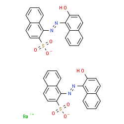 ChemSpider 2D Image | Barium bis{1-[(E)-(2-hydroxy-1-naphthyl)diazenyl]-2-naphthalenesulfonate} | C40H26BaN4O8S2