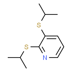 ChemSpider 2D Image | 2,3-Bis(isopropylsulfanyl)pyridine | C11H17NS2