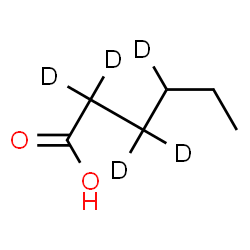 ChemSpider 2D Image | (2,2,3,3,4-~2~H_5_)Hexanoic acid | C6H7D5O2