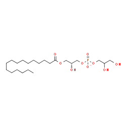 ChemSpider 2D Image | 2,3-Dihydroxypropyl (2R)-2-hydroxy-3-(palmitoyloxy)propyl phosphate | C22H44O9P