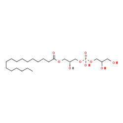 ChemSpider 2D Image | (2R)-3-{[(2,3-Dihydroxypropoxy)(hydroxy)phosphoryl]oxy}-2-hydroxypropyl palmitate | C22H45O9P