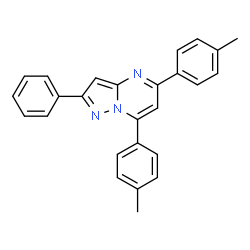 ChemSpider 2D Image | 5,7-Bis(4-methylphenyl)-2-phenylpyrazolo[1,5-a]pyrimidine | C26H21N3