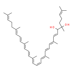 ChemSpider 2D Image | (15cis)-5,6-Dihydro-psi,psi-carotene-5,6-diol | C40H58O2