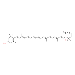 ChemSpider 2D Image | 3',4',5',18'-Tetradehydro-5',6'-dihydro-beta,beta-carotene-3,6'-diol | C40H54O2