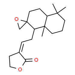 ChemSpider 2D Image | (3Z)-3-[2-(5,5,8a-Trimethyloctahydro-1H-spiro[naphthalene-2,2'-oxiran]-1-yl)ethylidene]dihydro-2(3H)-furanone | C20H30O3