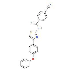 ChemSpider 2D Image | 4-Cyano-N-[4-(4-phenoxyphenyl)-1,3-thiazol-2-yl]benzamide | C23H15N3O2S