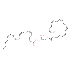 ChemSpider 2D Image | 2-Hydroxy-3-[(5Z,8Z,11Z,14Z)-5,8,11,14-icosatetraenoyloxy]propyl (5Z,8Z,11Z,14Z,17Z)-5,8,11,14,17-icosapentaenoate | C43H66O5