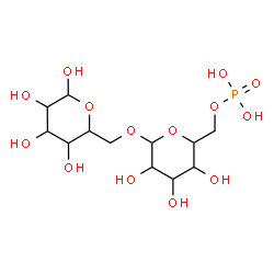 ChemSpider 2D Image | 6-O-(6-O-Phosphono-beta-D-glucopyranosyl)-beta-D-glucopyranose | C12H23O14P