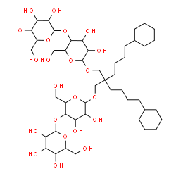 ChemSpider 2D Image | 6-Cyclohexyl-2-(4-cyclohexylbutyl)-2-({[4-O-(alpha-D-glucopyranosyl)-beta-D-glucopyranosyl]oxy}methyl)hexyl 4-O-alpha-D-glucopyranosyl-beta-D-glucopyranoside | C47H84O22