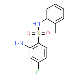 ChemSpider 2D Image | 2-Amino-4-chloro-N-(2-methylphenyl)benzenesulfonamide | C13H13ClN2O2S