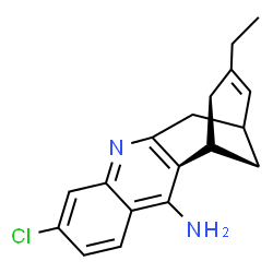 ChemSpider 2D Image | 3-chloro-9-ethyl-6,7,10,11-tetrahydro-7,11-methanocycloocta[b]quinolin-12-amine | C18H19ClN2