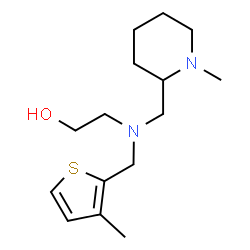 ChemSpider 2D Image | 2-{[(1-Methyl-2-piperidinyl)methyl][(3-methyl-2-thienyl)methyl]amino}ethanol | C15H26N2OS