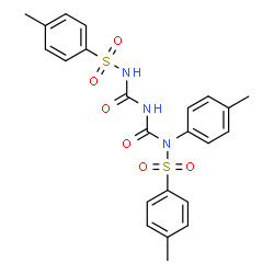 ChemSpider 2D Image | 4-Methyl-N-(4-methylphenyl)-N-({[(4-methylphenyl)sulfonyl]carbamoyl}carbamoyl)benzenesulfonamide | C23H23N3O6S2