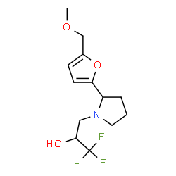 ChemSpider 2D Image | 1,1,1-Trifluoro-3-{2-[5-(methoxymethyl)-2-furyl]-1-pyrrolidinyl}-2-propanol | C13H18F3NO3