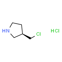 ChemSpider 2D Image | (3R)-3-(Chloromethyl)pyrrolidine hydrochloride (1:1) | C5H11Cl2N
