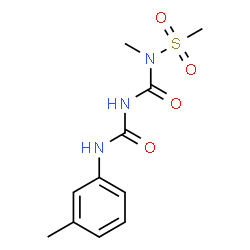 ChemSpider 2D Image | N-Methyl-N-{[(3-methylphenyl)carbamoyl]carbamoyl}methanesulfonamide | C11H15N3O4S