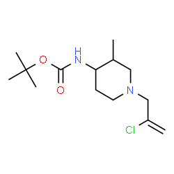 ChemSpider 2D Image | 2-Methyl-2-propanyl [1-(2-chloro-2-propen-1-yl)-3-methyl-4-piperidinyl]carbamate | C14H25ClN2O2