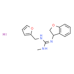 ChemSpider 2D Image | 2-(2,3-Dihydro-1-benzofuran-3-yl)-1-(2-furylmethyl)-3-methylguanidine hydroiodide (1:1) | C15H18IN3O2