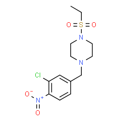 ChemSpider 2D Image | 1-(3-Chloro-4-nitrobenzyl)-4-(ethylsulfonyl)piperazine | C13H18ClN3O4S