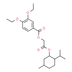 ChemSpider 2D Image | 2-[(2-Isopropyl-5-methylcyclohexyl)oxy]-2-oxoethyl 3,4-diethoxybenzoate | C23H34O6