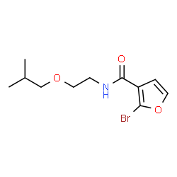 ChemSpider 2D Image | 2-Bromo-N-(2-isobutoxyethyl)-3-furamide | C11H16BrNO3