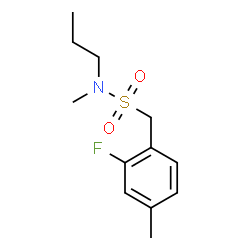 ChemSpider 2D Image | 1-(2-Fluoro-4-methylphenyl)-N-methyl-N-propylmethanesulfonamide | C12H18FNO2S
