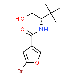 ChemSpider 2D Image | 5-Bromo-N-[(2S)-1-hydroxy-3,3-dimethyl-2-butanyl]-3-furamide | C11H16BrNO3