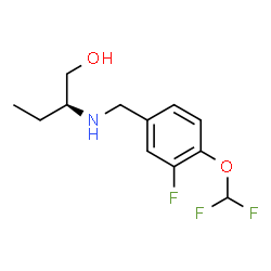 ChemSpider 2D Image | (2S)-2-{[4-(Difluoromethoxy)-3-fluorobenzyl]amino}-1-butanol | C12H16F3NO2