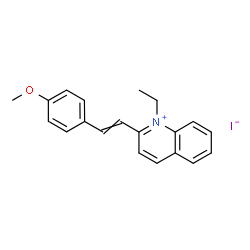 ChemSpider 2D Image | 1-Ethyl-2-[2-(4-methoxyphenyl)vinyl]quinolinium iodide | C20H20INO