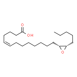 ChemSpider 2D Image | (5Z)-13-[(2R,3S)-3-Pentyl-2-oxiranyl]-5-tridecenoic acid | C20H36O3