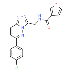 ChemSpider 2D Image | N-{[6-(4-Chlorophenyl)[1,2,4]triazolo[4,3-b]pyridazin-3-yl]methyl}-3-furamide | C17H12ClN5O2